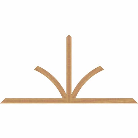 Ekena Millwork Richland Timber Gable Bracket, Western Red Cedar, 96"W x 48"H x 1 1/2"D x 3 1/2"F, 12/12 Pitch GBW096X48X0204RIC00SWR